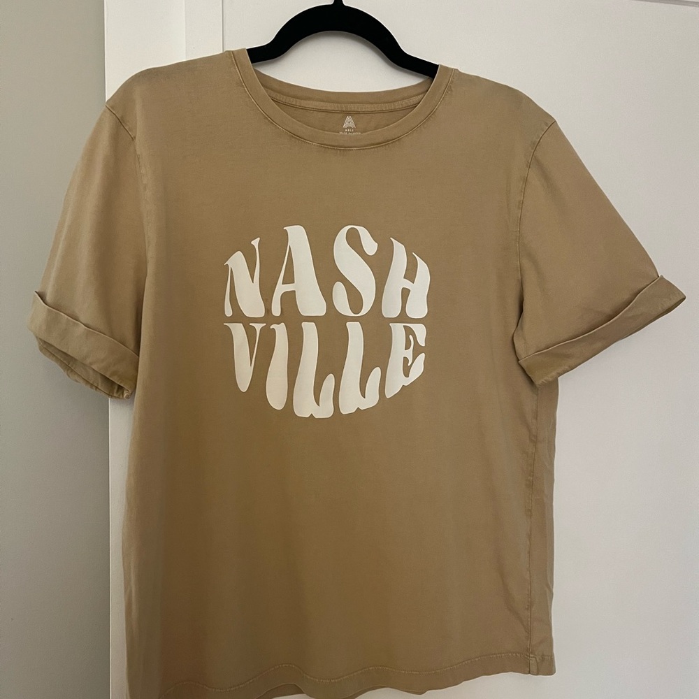 ABLE brand Tan Nashville Graphic T-Shirt